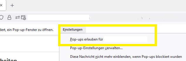 Hilfe für "Mozilla Firefox Pop-Ups"